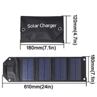 Katlanabilir Güneş Paneli 5 Katlı Taşınabilir 10W/h USB 5V DC Güneş Şarj Cihazı Mobil Güç Kaynağı Tam Zamanlı Güneş Enerjisi100W 80W 60W