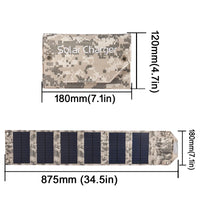 Katlanabilir Güneş Paneli 5 Katlı Taşınabilir 10W/h USB 5V DC Güneş Şarj Cihazı Mobil Güç Kaynağı Tam Zamanlı Güneş Enerjisi100W 80W 60W