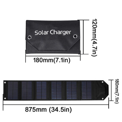 Katlanabilir Güneş Paneli 5 Katlı Taşınabilir 10W/h USB 5V DC Güneş Şarj Cihazı Mobil Güç Kaynağı Tam Zamanlı Güneş Enerjisi100W 80W 60W
