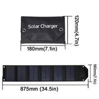 Katlanabilir Güneş Paneli 5 Katlı Taşınabilir 10W/h USB 5V DC Güneş Şarj Cihazı Mobil Güç Kaynağı Tam Zamanlı Güneş Enerjisi100W 80W 60W