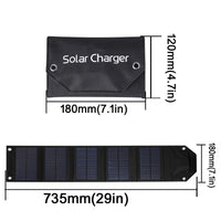 Katlanabilir Güneş Paneli 5 Katlı Taşınabilir 10W/h USB 5V DC Güneş Şarj Cihazı Mobil Güç Kaynağı Tam Zamanlı Güneş Enerjisi100W 80W 60W