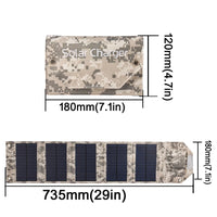 Katlanabilir Güneş Paneli 5 Katlı Taşınabilir 10W/h USB 5V DC Güneş Şarj Cihazı Mobil Güç Kaynağı Tam Zamanlı Güneş Enerjisi100W 80W 60W