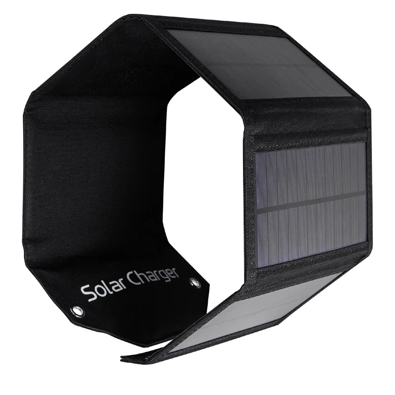 Katlanabilir Güneş Paneli 5 Katlı Taşınabilir 10W/h USB 5V DC Güneş Şarj Cihazı Mobil Güç Kaynağı Tam Zamanlı Güneş Enerjisi100W 80W 60W